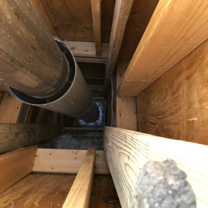 Wood Framed Chimney Chase
