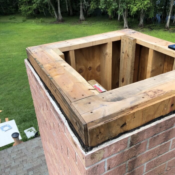 Wood Framed Chimney Chase