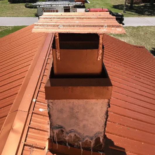 Chimney Rebuild Before