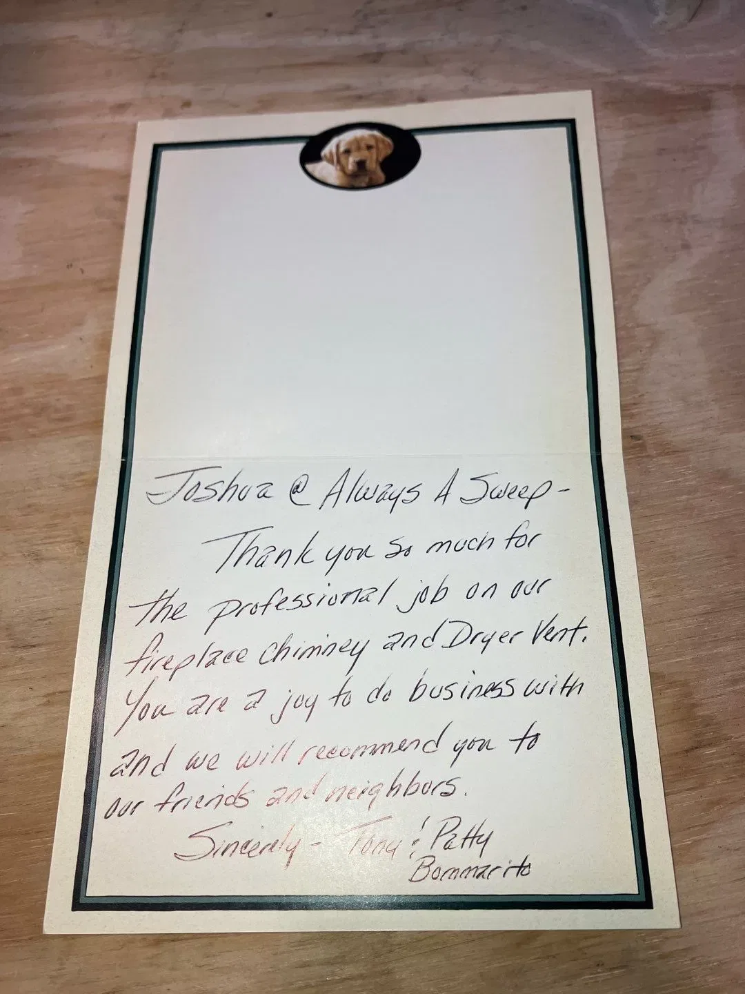 Thank you card Thank you card
